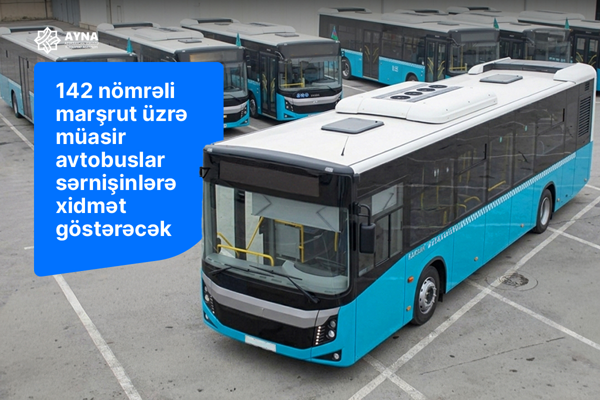 142  nömrəli marşrutun avtobusları yenilənir