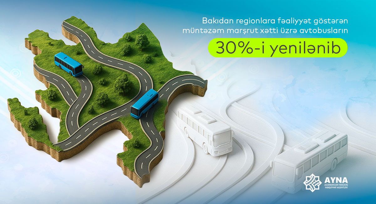 Bakı şəhərindən regionlara fəaliyyət göstərən müntəzəm marşrutların 30 faizi yenilənib