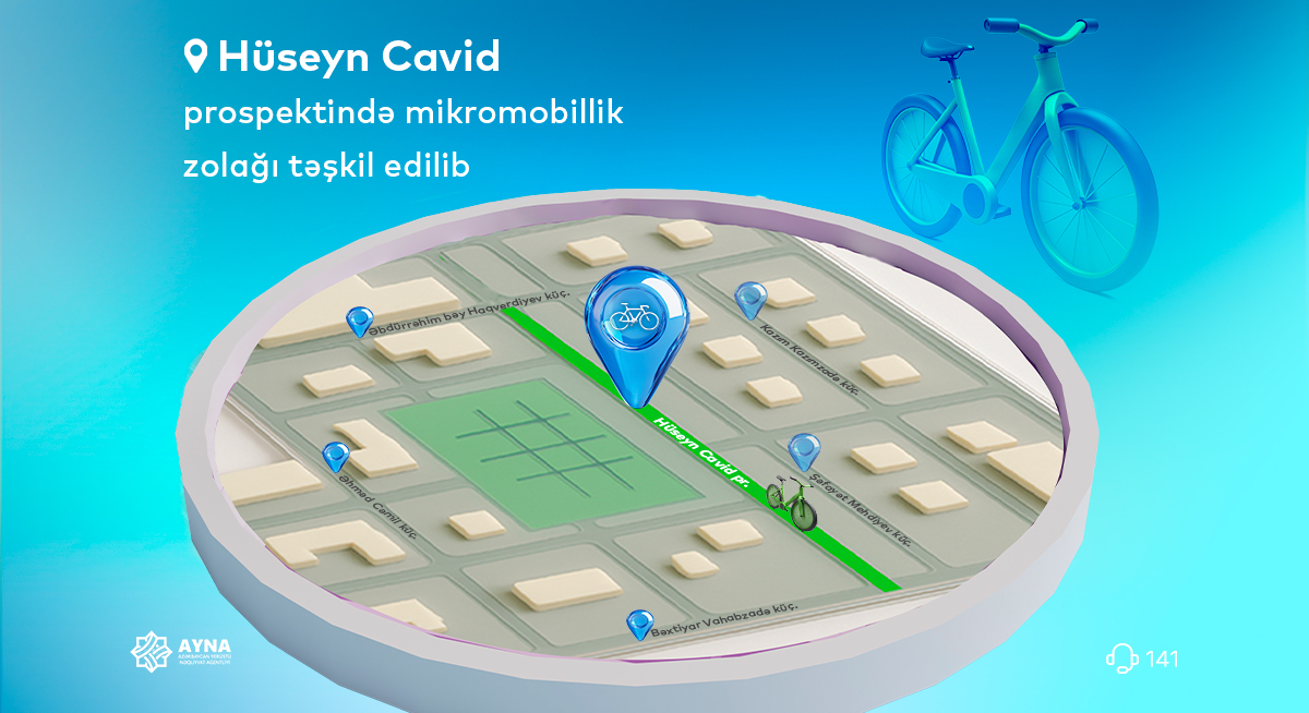 Hüseyn Cavid prospektində mikromobillik zolağı genişləndirildi