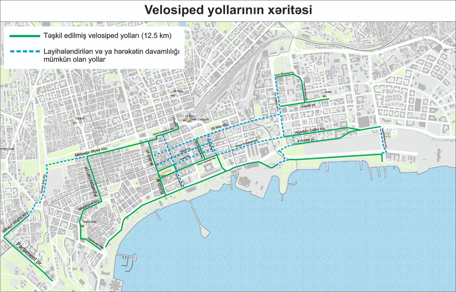 Bakıda 12.5 km məsafəni əhatə edən mikromobillik zolağı təşkil edilib