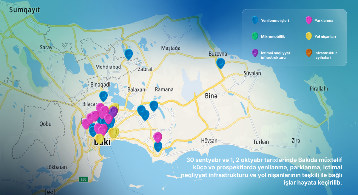 30 sentyabr və 1, 2 oktyabr 2025-ci il tarixlərində gündüz və gecə görülən işlərin xronikası