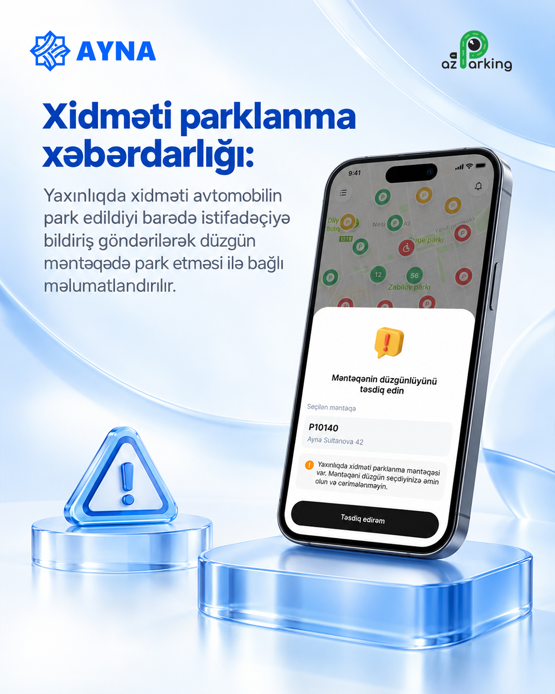 “AzParking” mobil tətbiqinə yeni funksiyalar əlavə edilib