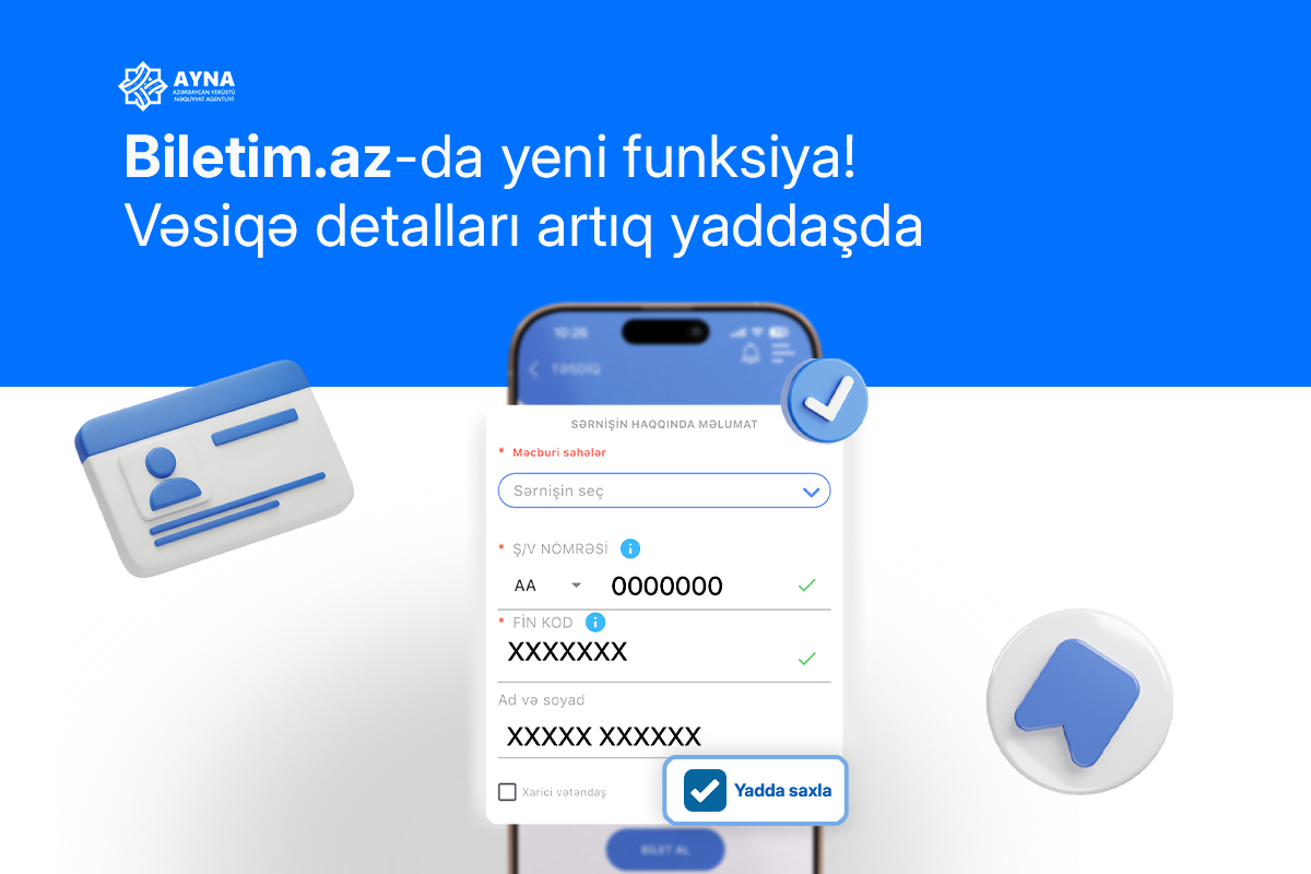“Biletim.az” portalında mühüm yenilik