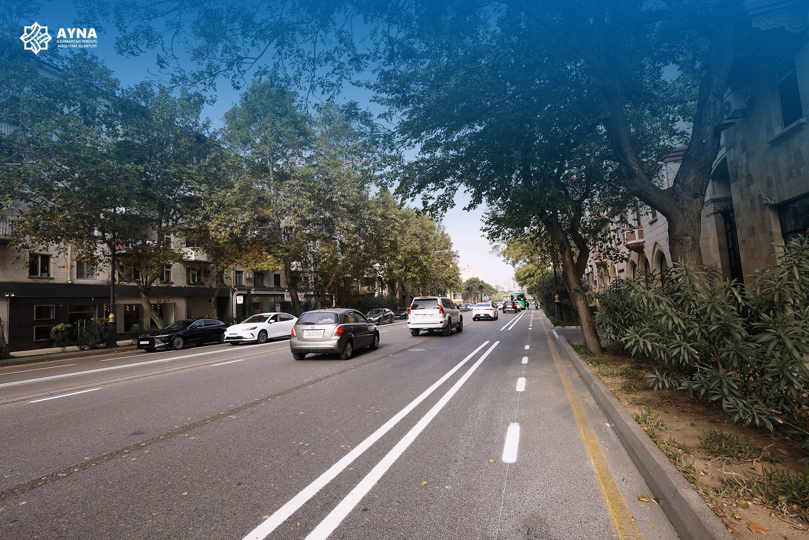 İnşaatçılar prospektində mikromobillik zolağı təşkil edilir