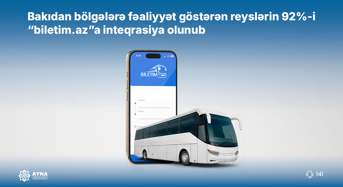 Şəhərlərarası sərnişindaşımada avtobus parkı yenilənir və rəqəmsal həllər tətbiq olunur
