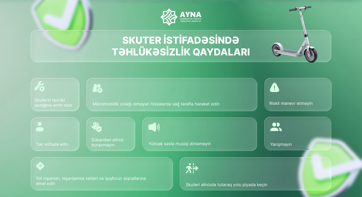 AYNA skuter istifadəçilərinə çağırış etdi