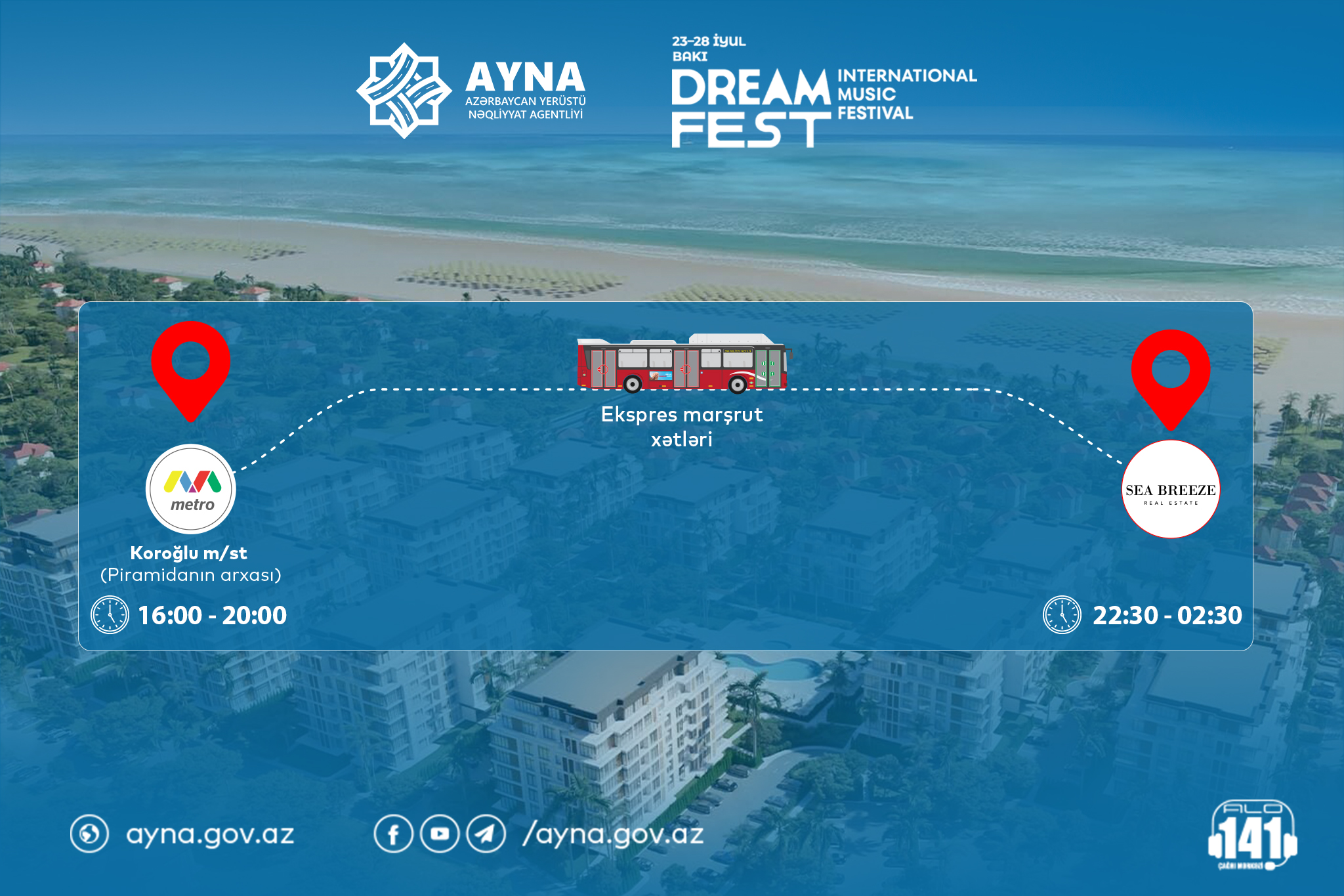 “Dream Fest 2024” ziyarətçilərinin nəzərinə: “AYNA tərəfindən xüsusi avtobuslar ayrılıb”